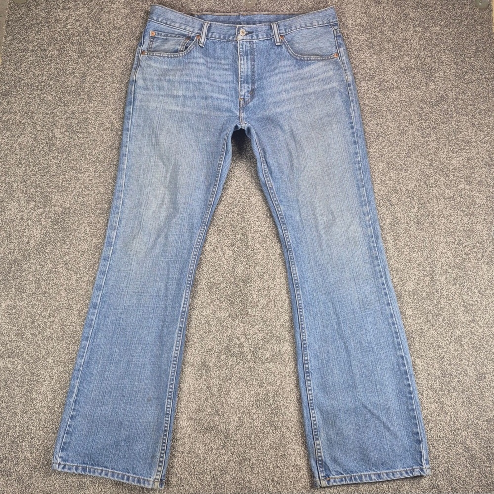 Levi's 527 Slim Bootcut Jeans Mens 36x32 Blue Denim 100% Cotton Western Cowboy